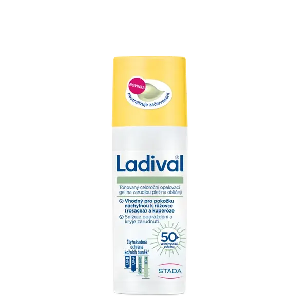 Ladival Tónovaný opalovací gel SPF 50+ pro pleť se sklony k zarudnutí 50 ml