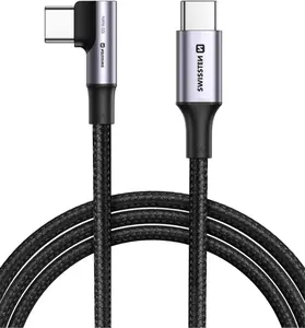 Datový kabel Swissten USB-C/USB-C 5A (100W) pro notebooky 2m, černá