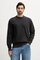 Bavlněná mikina BOSS Orange We__Dye pánská, černá barva, hladká, 50519718