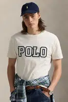Bavlněné tričko Polo Ralph Lauren pánské, bílá barva, s potiskem, 710972663