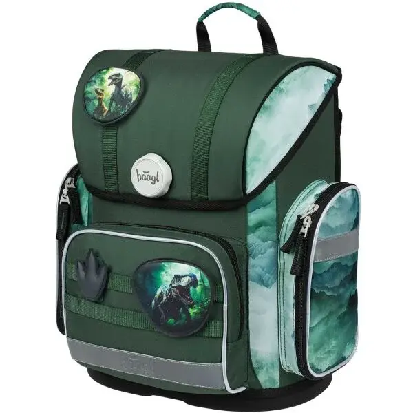 BAAGL ERGO DINO Školní aktovka, zelená, velikost