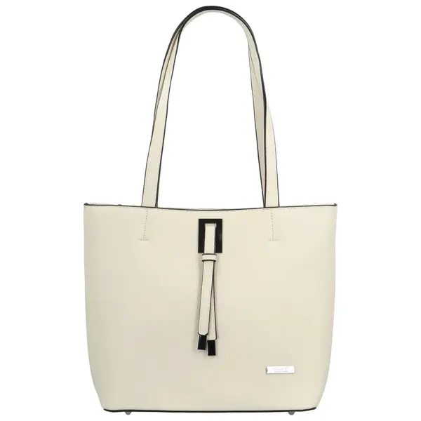 Luxusní dámská kabelka na rameno Delami Athena Aura, světle krémová