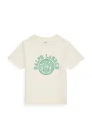 Bavlněné tričko Polo Ralph Lauren bílá barva, s potiskem, 322971317001
