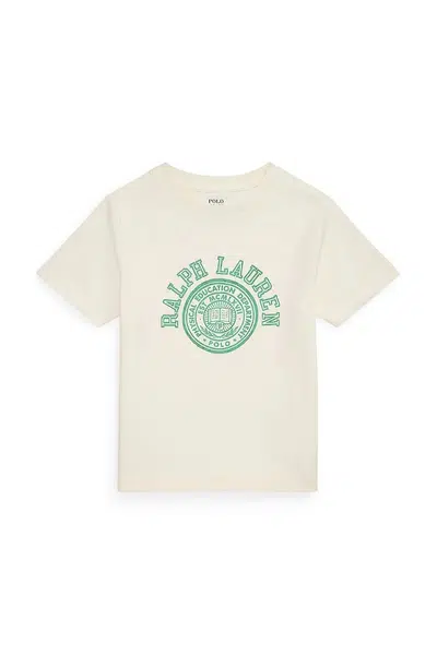 Bavlněné tričko Polo Ralph Lauren bílá barva, s potiskem, 322971317001