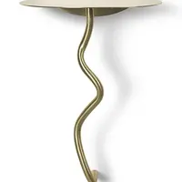 Nástěnný stolek ferm LIVING Curvature Wall Table žlutá barva