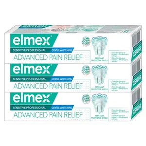 ELMEX Sensitive Professional Gentle Whitening Advanced Pain Relief zubní pasta pro citlivé zuby 3 x 75 ml