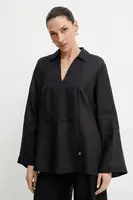 Halenka MICHAEL Michael Kors dámská, černá barva, hladká, MS540SPH7A