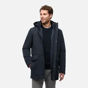 Dark Blue Men's Quilted Jacket Geox Andalo - Mens