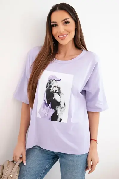 Kesi dámsky oversize bavlnený top s krátkym rukávom