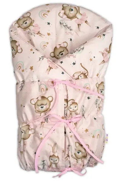 Klasická retro zavinovačka LALLY šnurovacia s výplňou, Little Balerina - ružová