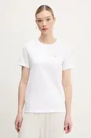 Bavlněné tričko Converse bílá barva, 10027379-A01