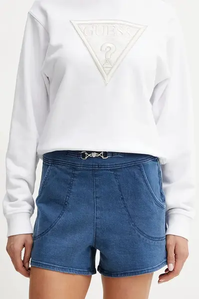 Šortky s příměsí hedvábí Guess JEWEL