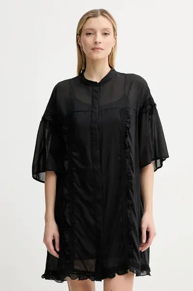 Šaty s příměsí hedvábí ISABELLE BLANCHE