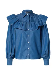 Nasty Gal Blúzka  modrá denim