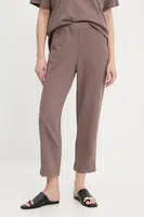 Kalhoty Answear.LAB dámské, hnědá barva, high waist
