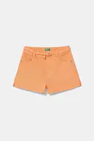 Dětské riflové kraťasy United Colors of Benetton oranžová barva, 4PLRC903Z