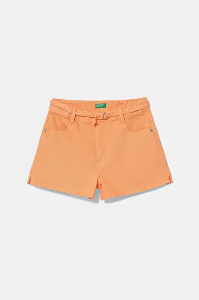 Dětské riflové kraťasy United Colors of Benetton oranžová barva, 4PLRC903Z