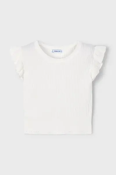 Dětská halenka Mayoral béžová barva, hladká, 3024