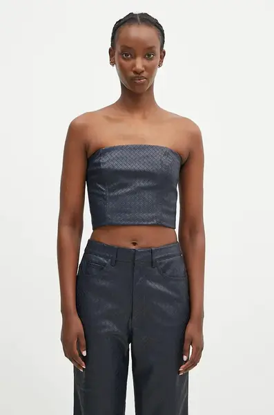 Halenka Rotate Braided dámská, tmavomodrá barva, hladká, 1128552318