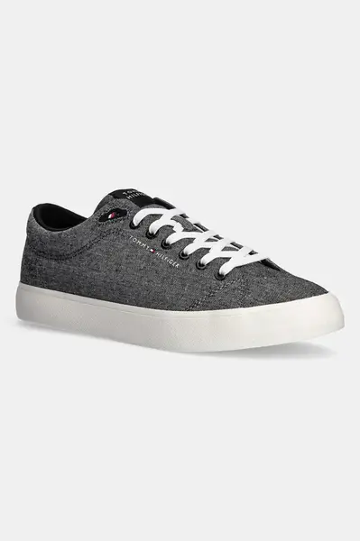 Tenisky Tommy Hilfiger TH HI VULC LOW CORE CHAMBRAY