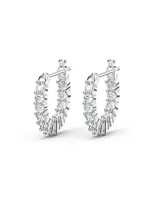 Swarovski Náušnice 'Matrix'  strieborná / priehľadná