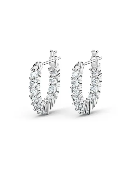 Swarovski Náušnice 'Matrix'  strieborná / priehľadná