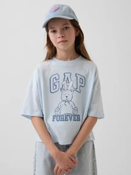 Dievčenské Oversize tričko GAP s logom
