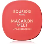 Bourjois Macaron Melt Lip & Cheek Flush tvářenka 2 v 1 odstín 03 Peach Tatin 5 g