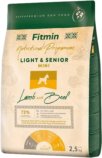 Krmivo Fitmin Light & Senior Mini Lamb with Beef 2,5kg