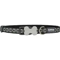 Nylonový obojok Red dingo hadie oči čierny, Veľkosť: M