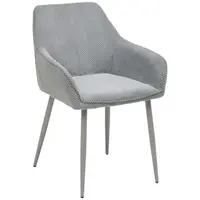 MID.YOU ŽIDLE S PODRUČKAMI, železo, tkaná látka, šedá