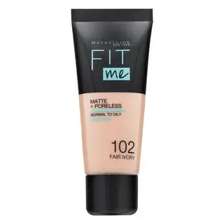 Maybelline Fit Me! Foundation Matte + Poreless tekutý make-up so zmatňujúcim účinkom 102 Fair Ivory 30 ml