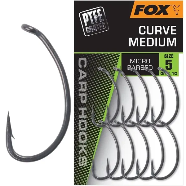 Fox háčky curve shank medium 10 ks - velikost 5