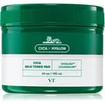 VT Cosmetics Cica Mild Toner Pad peelingové pleťové tampóny s upokojujúcim účinkom 60 ks