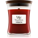 Woodwick Cinnamon Chai vonná svíčka s dřevěným knotem 275 g