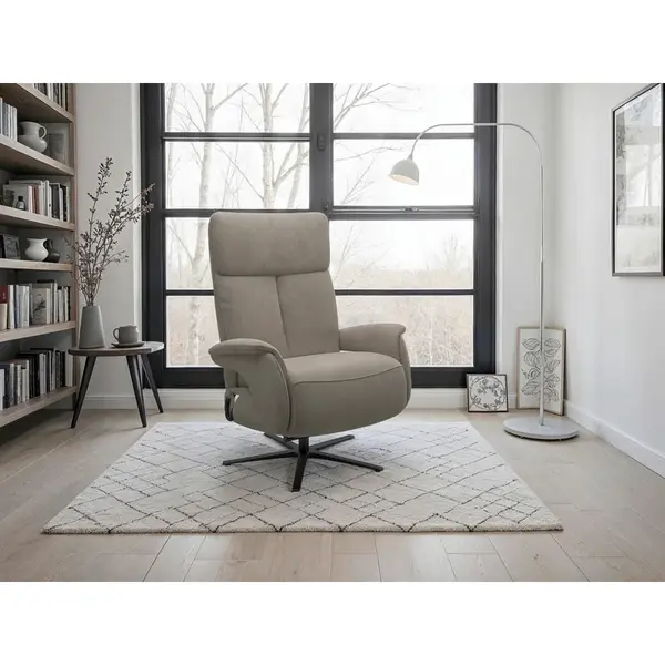 Sit & More RELAXAČNÍ KŘESLO, textil, jílová barva