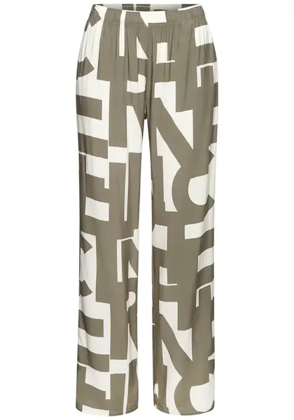 FRENCH CONNECTION Pyžamové nohavice  kaki / biela