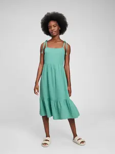 GAP midi šaty z tištěného závoje