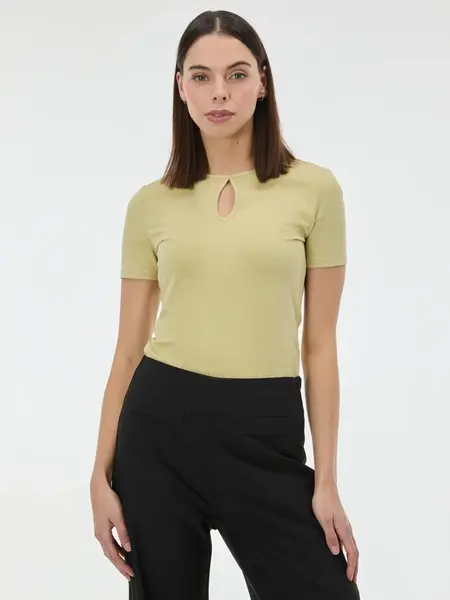 Žluté dámské tričko s krátkým rukávem ORSAY