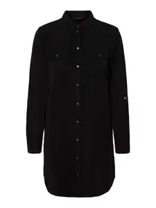 VERO MODA Košeľové šaty 'VMSILLA'  čierna