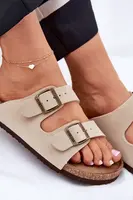 BIG STAR SHOES Dámske Zamszové Šľapky S Prackami Big Star