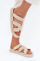 Boto Dámske Gumové Sandále S Pásikom Béžové Tavirae