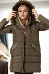 Z6745 DEWBERRY WOMEN'S COAT-KHAKI-1