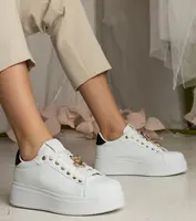 Gemre Bielo-čierne dámske tenisky zdobené kameňmi Sarena