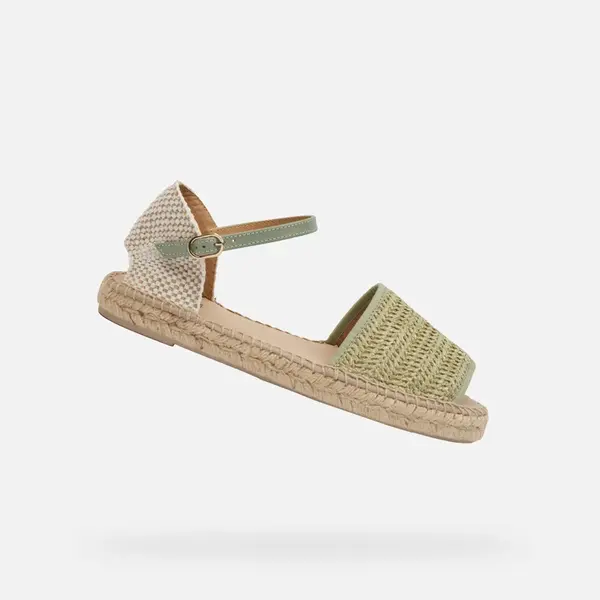 Women's Light Green Geox D Lampedusa Sandals - Women