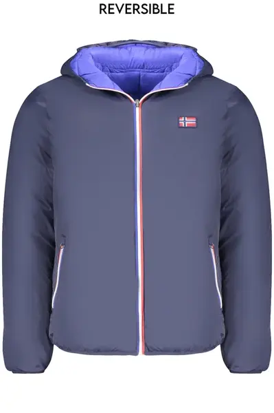 Obojstranná modrá pánska bunda