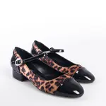 Capone Outfitters Low Heeled Strappy Leopard Women's Shoes