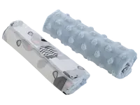 Medi Partners Stroller belt protectors (2 pcs.) cotton + minky – Teddy + blue minky