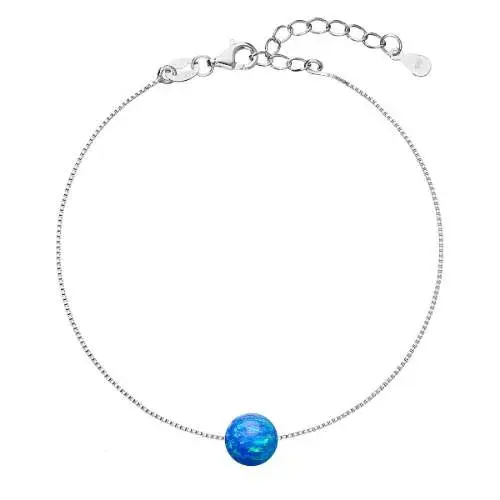 Evolution Group - Pavona Půvabný náramek s modrým syntetickým opálem 13019.3 blue