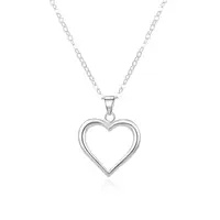 Beneto Romantický stříbrný náhrdelník AGS1013/47 (řetízek, přívěsek)